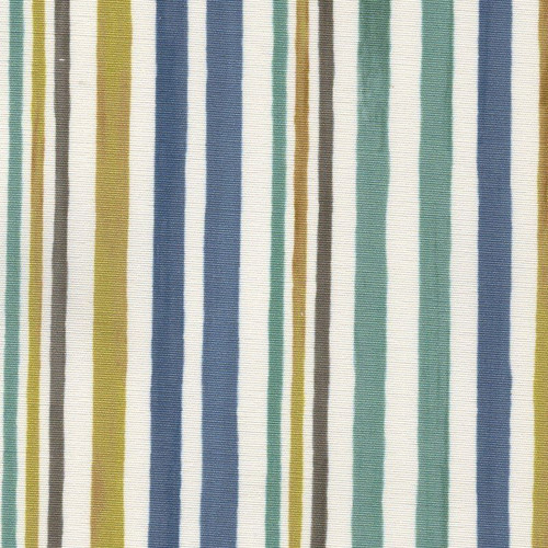 7092511 HUGHES BLUE GARDEN Stripe Print Upholstery And Drapery Fabric