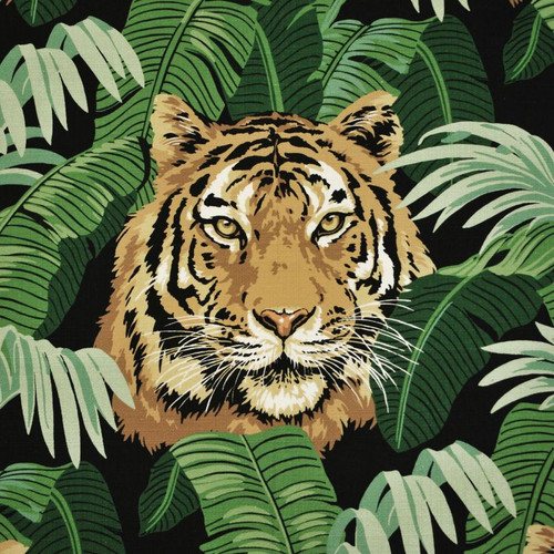 P Kaufmann TIGRIO 001 MIDNIGHT Print Upholstery And Drapery Fabric