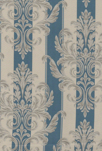 7103212 LEUVEN TEAL Stripe Damask Upholstery And Drapery Fabric