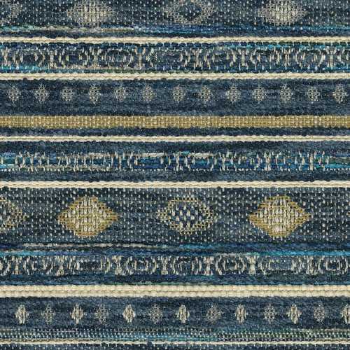 P/K Lifestyles TRAILHEAD STRIPE LAPIS 412830 Stripe Jacquard Upholstery Fabric