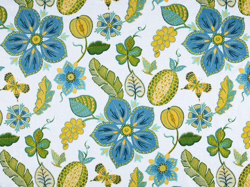 Covington EXOTICA 523 CARIBBEAN Floral Embroidered Drapery Fabric