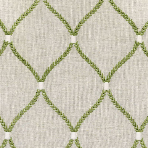 Williamsburg DEANE EMBROIDERY FERN 700502 Lattice Embroidered Drapery Fabric