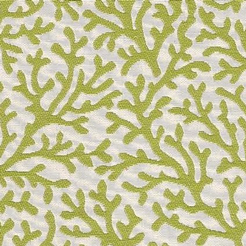 6100011 REEF LIME Tropical Jacquard Upholstery And Drapery Fabric