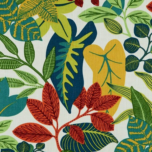 Covington LEAF JUNGLE 100 MULTI Floral Print Upholstery And Drapery Fabric