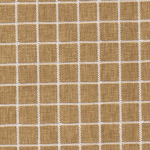 Swavelle Mill Creek NEWTON GOLD Check Linen Blend Upholstery And Drapery Fabric