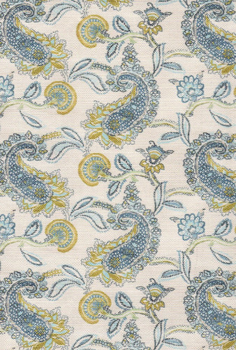 7125512 BENTLEY BLUEBELL Paisley Print Upholstery And Drapery Fabric