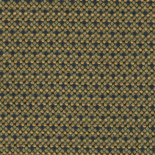 7153611 HANOVER TEAL/TAN Chenille Upholstery And Drapery Fabric
