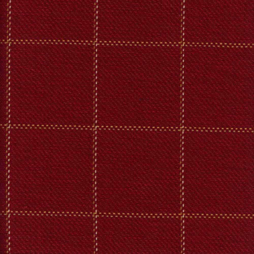 6632023 FRAZIER BURGUNDY Check Upholstery And Drapery Fabric