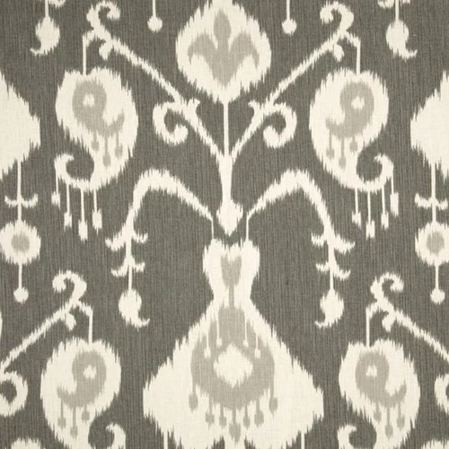 Magnolia Home Fashions JAVA PEWTER Ikat Print Upholstery And Drapery Fabric
