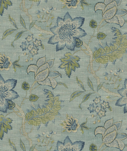 Waverly ZUMA MOONSTONE 682491 Floral Linen Blend Upholstery And Drapery Fabric