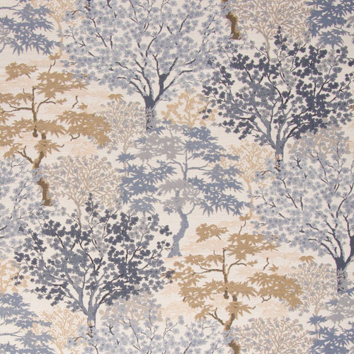 Swavelle Mill Creek BATTERSEA PARK DELFT Floral Linen Blend Upholstery Fabric