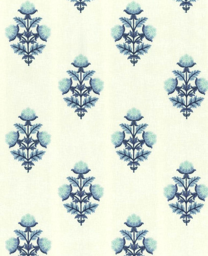 Covington ANISA 525 PORCELAIN BLUE Floral Embroidered Drapery Fabric