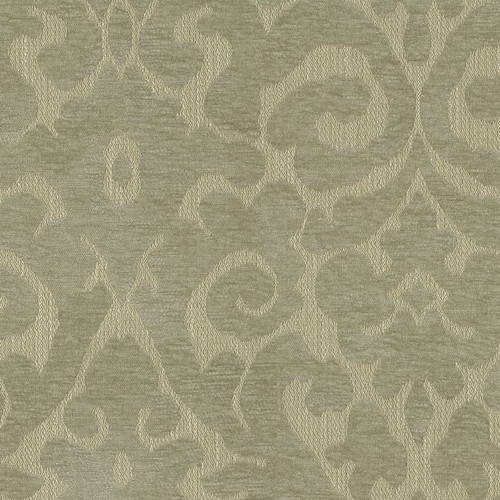P/K Lifestyles VERONA DAMASK SHALE 471991 Floral Chenille Upholstery And Drapery Fabric