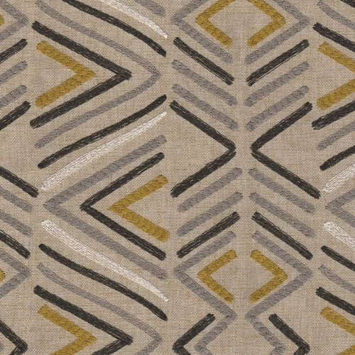 Richloom CUSCO ORO Contemporary Embroidered Drapery Fabric