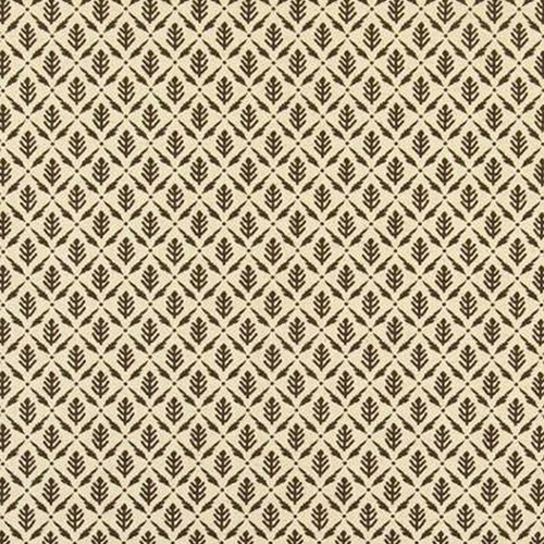 7187211 KIRK CHESTNUT Floral Linen Blend Upholstery And Drapery Fabric