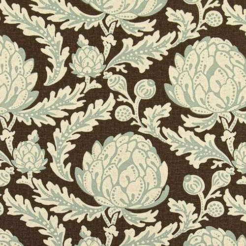 7187311 PERRY CHESTNUT Floral Linen Blend Upholstery And Drapery Fabric