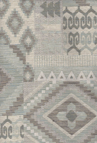 2018811 HAUSA AQUA Southwestern Linen Blend Upholstery Fabric