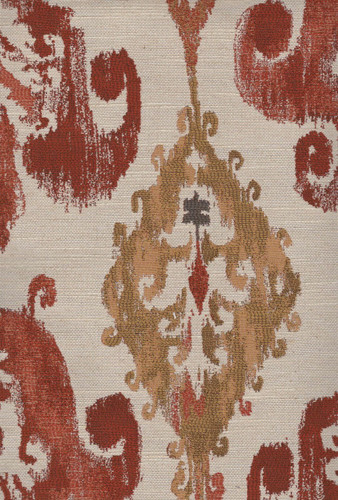 2019211 BAHITI SAFFRON Ikat Jacquard Upholstery Fabric