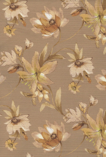 2021511 MARLENE BISCUIT Floral Print Upholstery And Drapery Fabric