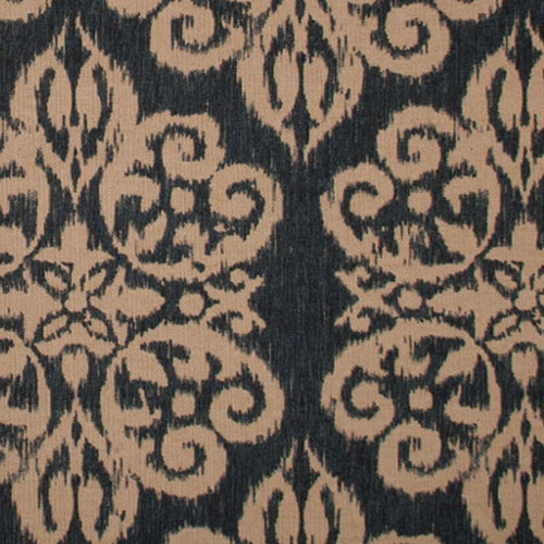 Lacefield Designs SPICER LAPIS Ikat Print Upholstery And Drapery Fabric