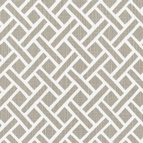 6403117 CLINT ECRU Lattice Print Upholstery And Drapery Fabric