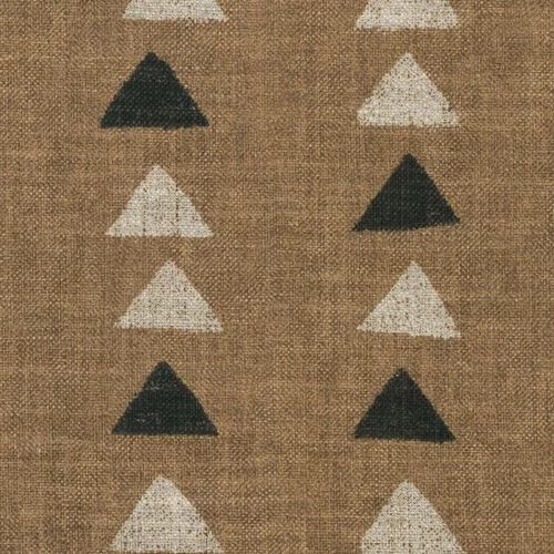 P/K Lifestyles NOMADIC TRIANGLE CLAY 408451 Geometric Linen Blend Upholstery And Drapery Fabric