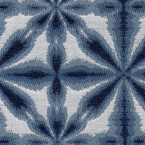 Performatex SUNSHIBO FLOWER INDIGO Floral Indoor Outdoor Upholstery Fabric