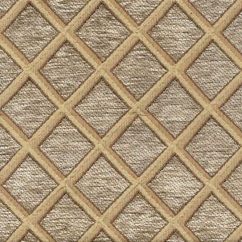 6433514 CORNWALL OATMEAL Lattice Jacquard Upholstery And Drapery Fabric