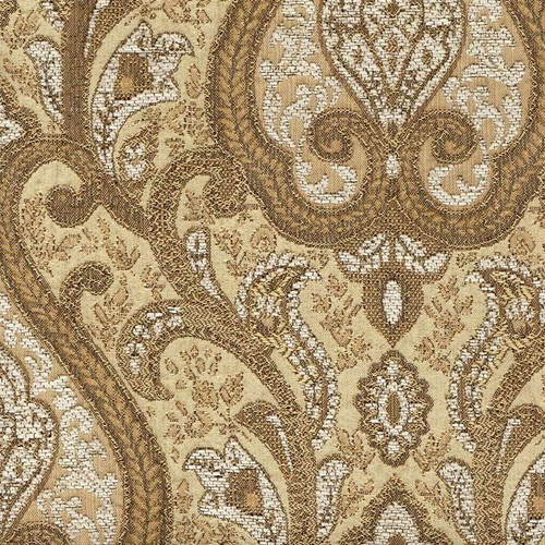 6433615 YORK OATMEAL Floral Jacquard Upholstery And Drapery Fabric