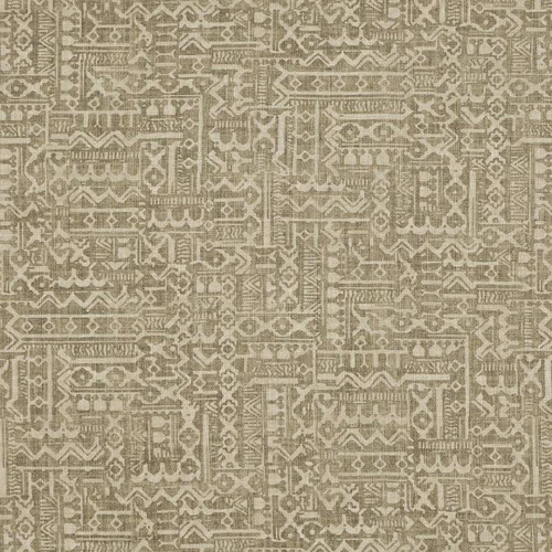 Covington TANNER 199 LATTE Geometric Linen Blend Upholstery And Drapery Fabric