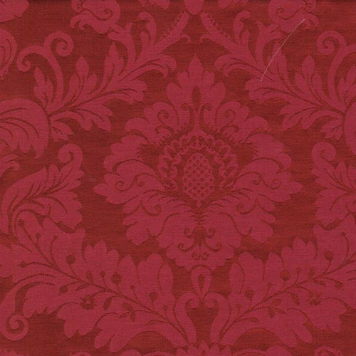6447811 TRENTO 13 55IN CRIMSON Floral Damask Upholstery And Drapery Fabric