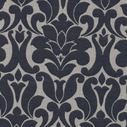 6448811 WILSON 62 55IN NAVY Floral Jacquard Upholstery Fabric
