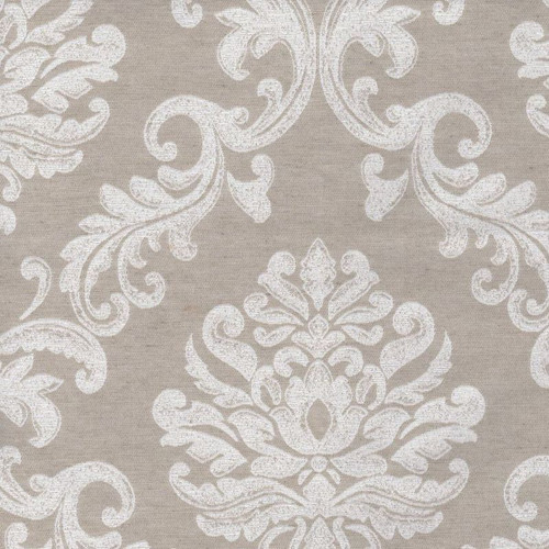 6449411 ARAN 06 55IN STONE Floral Damask Upholstery And Drapery Fabric