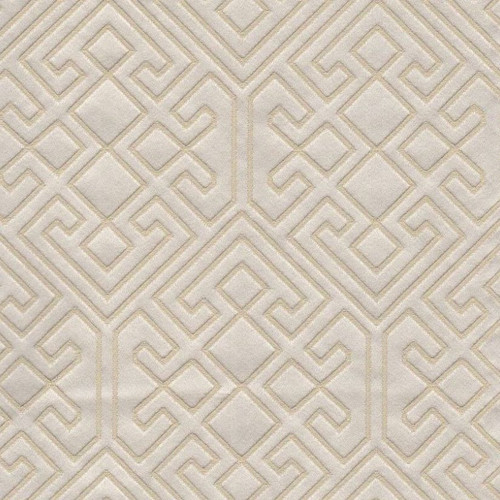 6706513 ARIEL A CREAM Geometric Jacquard Upholstery And Drapery Fabric