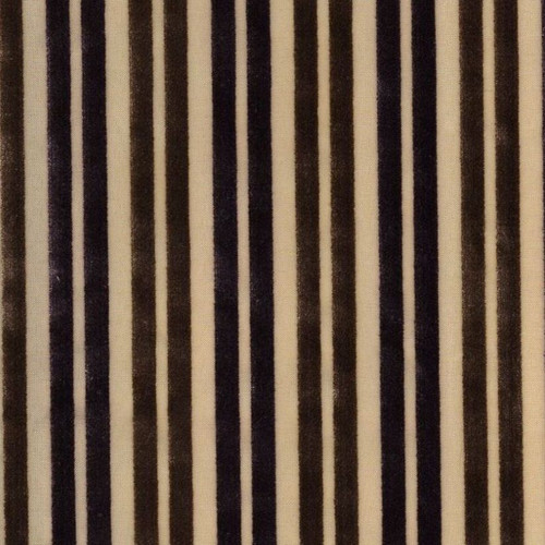 6707216 AURORA PURPLE/BROWN Stripe Velvet Upholstery Fabric