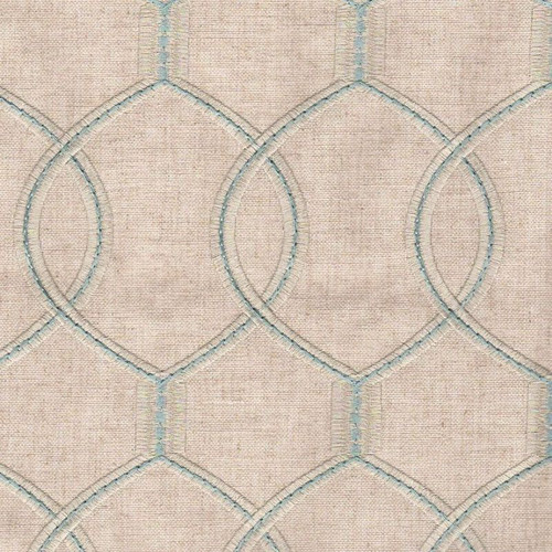 Richloom SLALOM MINERAL Lattice Embroidered Drapery Fabric