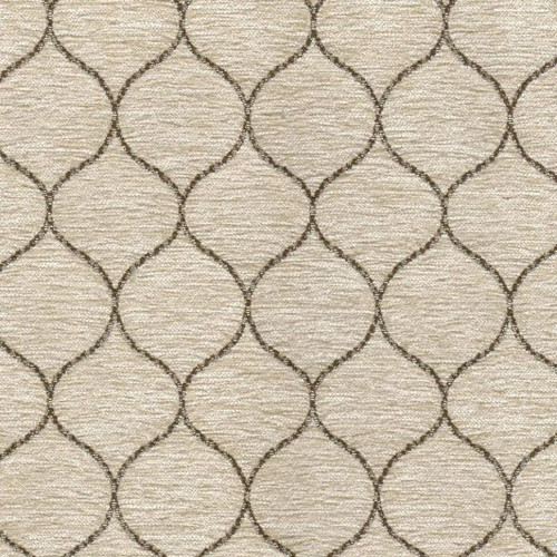 6743513 JUDITH VANILLA Lattice Chenille Upholstery Fabric