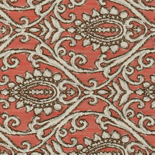 6744013 GARRISON CORAL Floral Jacquard Upholstery Fabric