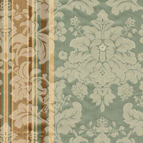 6746313 RENAISSANCE A GREEN Floral Jacquard Upholstery And Drapery Fabric