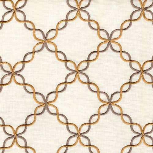 6763715 LONETO C PETAL Lattice Embroidered Drapery Fabric