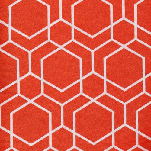 Performatex O'HEXAGON CORAL Lattice Indoor Outdoor Upholstery Fabric
