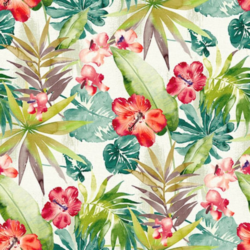 6777211 MIAMI 15 55IN PARADISE Floral Print Upholstery And Drapery Fabric