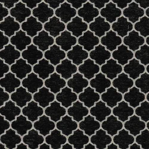 6778812 CUSTOM 96 55IN CHARCOAL Lattice Chenille Upholstery Fabric