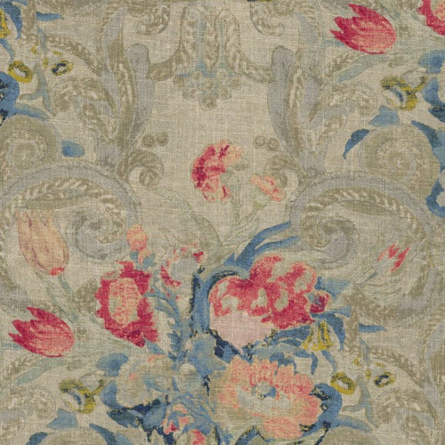 Waverly VOLTERRA GIARDINO 681650 Floral Linen Blend Upholstery And Drapery Fabric