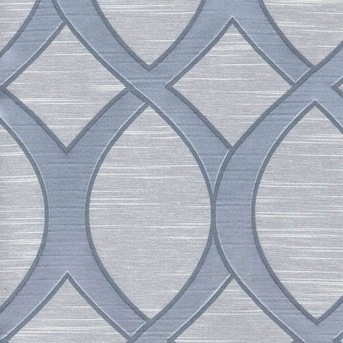 6798613 BURSA SLATE BLUE Lattice Damask Upholstery And Drapery Fabric