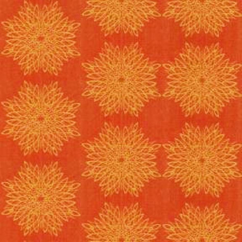 6840814 MOORE PUMPKIN Floral Crypton Commercial Upholstery Fabric
