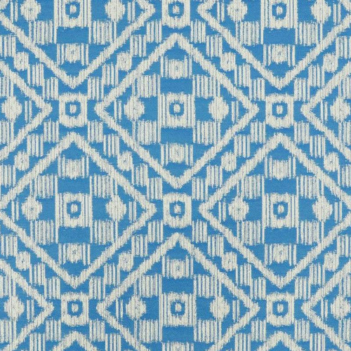 Covington SD-BLOCK ISLAND 52 CABANA BLUE Ikat Indoor Outdoor Upholstery Fabric