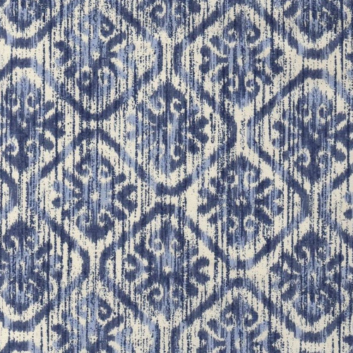 Magnolia Home Fashions TOBA YACHT Ikat Print Upholstery And Drapery Fabric