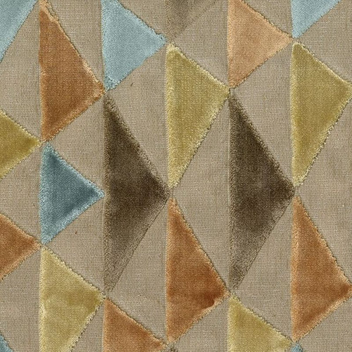 7015014 ERIC MOJAVE Geometric Velvet Upholstery Fabric