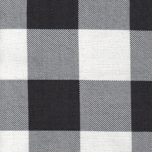 7016711 WYOMING BLACK/WHITE Buffalo Check Linen Blend Upholstery And Drapery Fabric